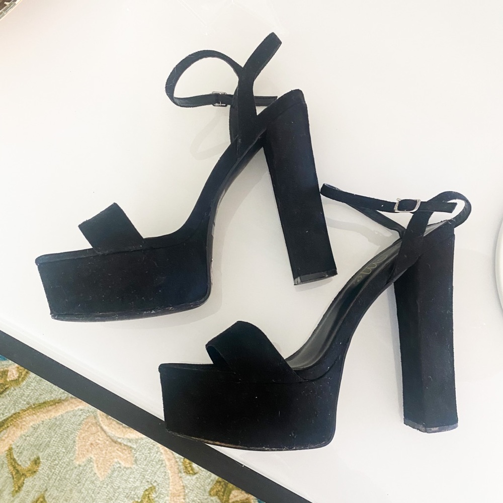 Black platform heels